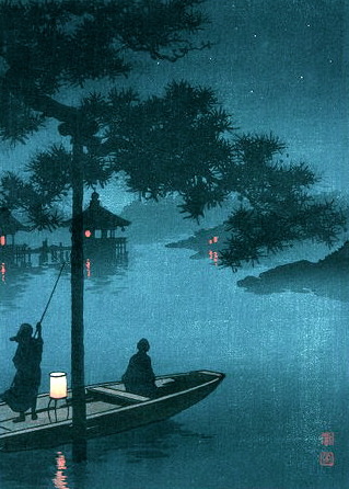 artisticdepiction: Shoda Koho, 1871 - 1946 Canal Under the Moonlight Ohashi Bridge
