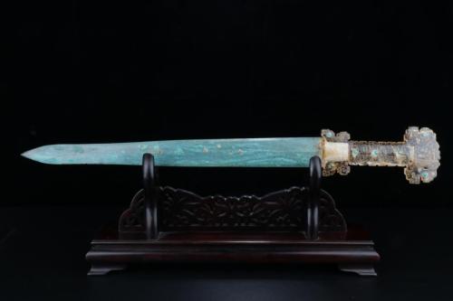 Porn Pics talonabraxas:chinese bronze sword turquoise