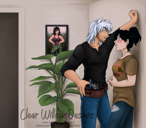 clearwillow: This is the full art piece for @roseheartwhitefox‘s birthday fic, Nailed It! I&rs