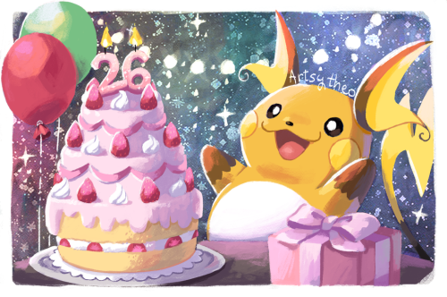 Happy Pokemon Day! Raichu’s here to celebrate the occasion (Holofoil texture by aschefield101)