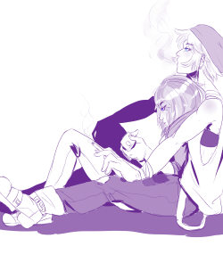 Doodle of chill out cuddle time beCAUSE EVERYTHING