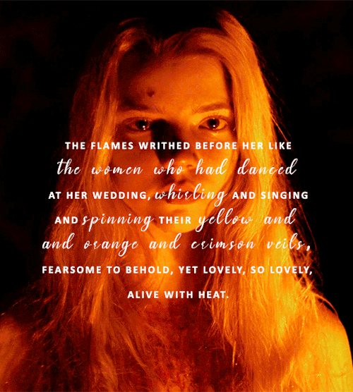 DAENERYS AND JON + Parallel: Viewing Flames As Dancers And Describing Them In The Exact Same Manner