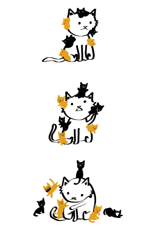 zahnegott-lives:  smilingribs:  How Calicos Give Birth. Based on a dream my girlfriend had.  follow 