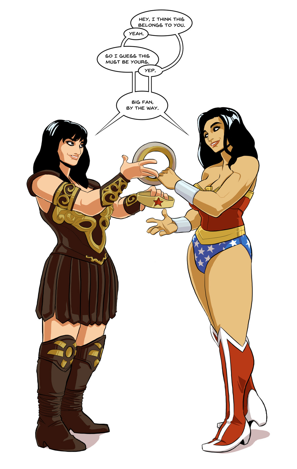 bigmsaxon:  /co/ drawthread request for Xena and Wonder Woman meeting for the first