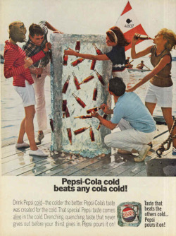 Vintageeveryday:  &Amp;Ldquo;Pepsi-Cola Cold Beats Any Cola Cold!&Amp;Rdquo; - Pepsi