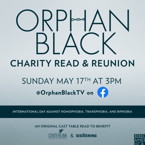 Sunday’s the big day. Join the original cast of Orphan Black for a very special charity read 