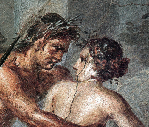 speciesbarocus:Satyr and Maenad. Detail.> Fresco from Casa degli Epigrammi in Pompeii. [x] https: