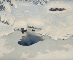 trulyvincent:Gustaf Fjaestad, Winter Landscape, 1908.