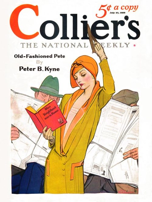 Modern woman suffering the decline in chivalry. Reading When Knighthood was in Flower. Collier&rsquo