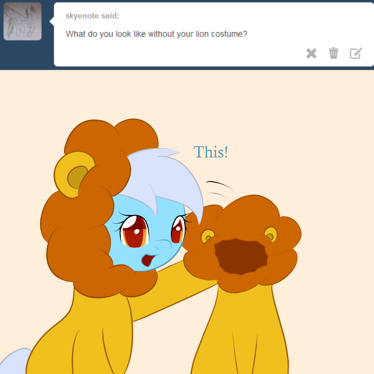 ask-leo-pony:  &lt;Leo&gt; When I mean infinite wardrobe, I mean it!  x3!