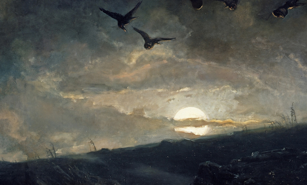 aqua-regia009:  Åsgårdsreien / The Wild Hunt (1872) -  Peter Nicolai Arbo  