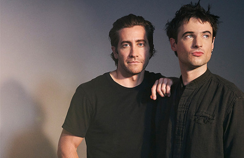 gyllenhaaldaily:Jake Gyllenhaal and Tom Sturridge photographed by Chad Griffith for Backstage Magazi