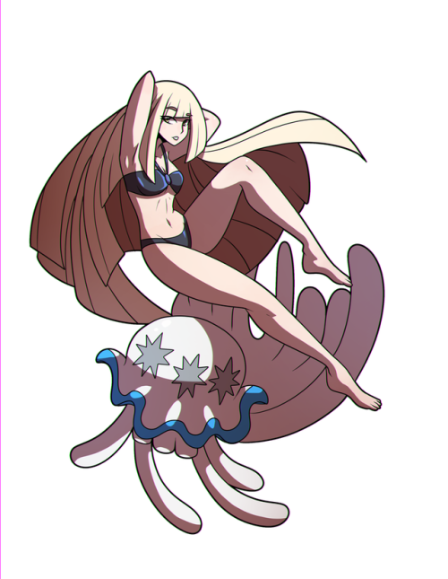 Im gonna be honest I just wanted an excuse to draw lusamine and hey her swimsuit was pretty neat so 
