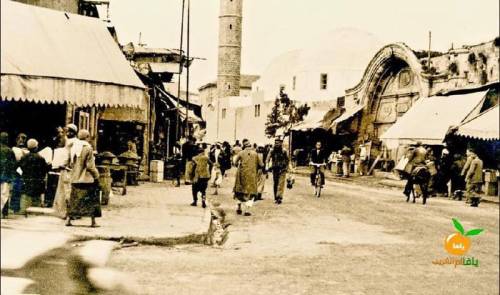 An old photo of the courtyards of the Great