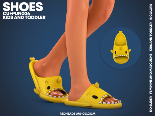  CU+PU SHOES N006 | NO SLIDER | KIDS AND TODDLER NEW MESHCompatible with HQ ModCategory: ShoesCustom