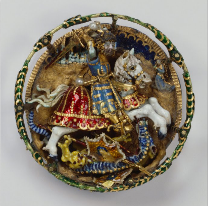 renaissance-art:Often worn by fashion conscious men, hat badges were a popular form of jewelry durin