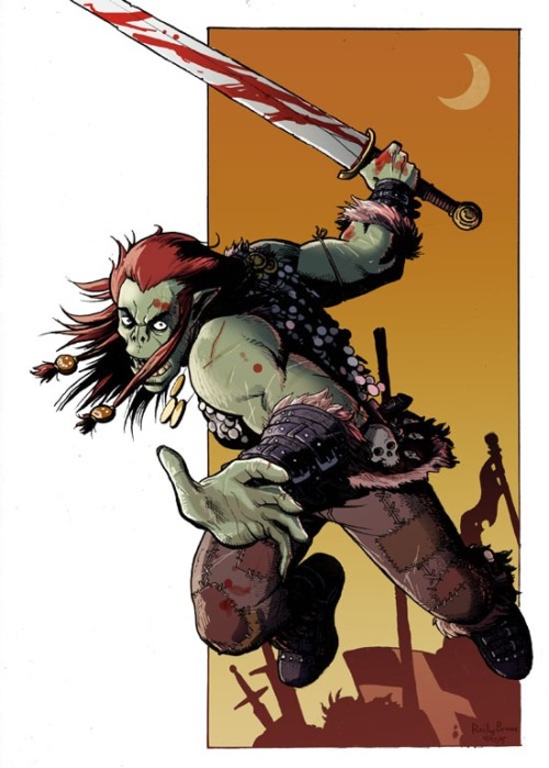 fallen-fighter-:  Orc  Orcs are aggressive, callous, and domineering. Bullies by nature, they respect strength and power as the highest virtues. On an almost instinctive level, orcs believe they are entitled to anything they want unless someone stronger