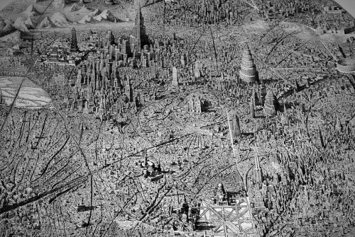 itscolossal: Jaw-Dropping Pen and Ink Cityscapes That Seem to Sprawl into Infinity by Ben Sack