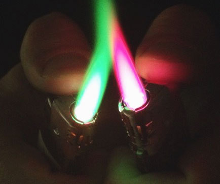 awesomeshityoucanbuy:  Colored Flame LightersSpark up in flamboyant style using the