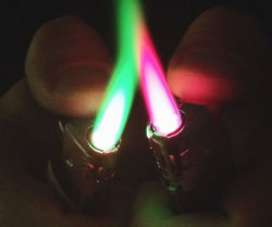 awesomeshityoucanbuy:  Colored Flame LightersSpark