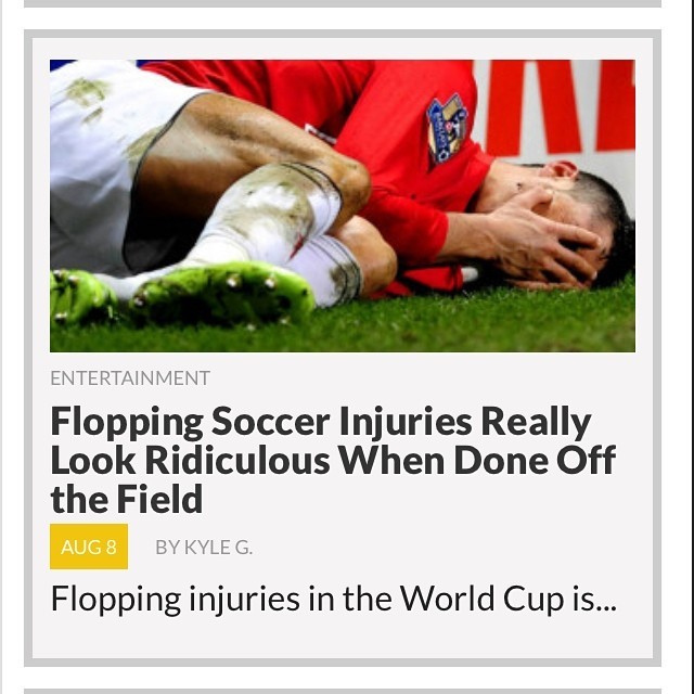 Flopping soccer injuries look ridiculous when done off the field. Head now to bonafidepanda.com