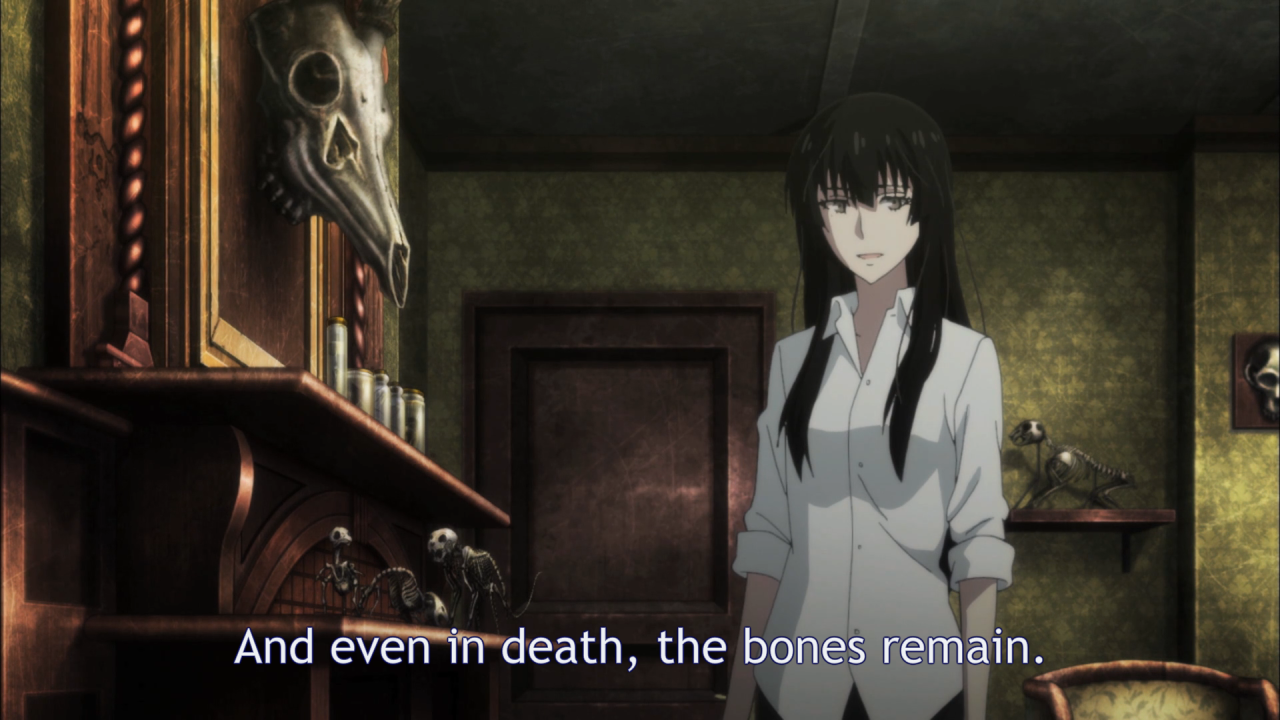 anicastes:  Bones symbolize life and embody death. 