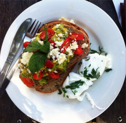 Workoutlivelove:  Strong—Fit—Healthy:  “Smashed Avo, Feta, Chilli And Mint