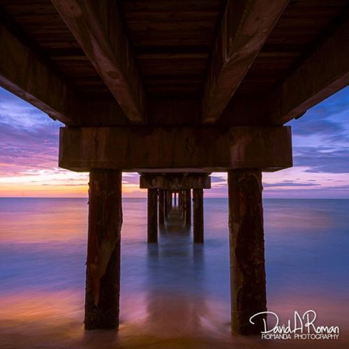 Love a fishing pier at sunrise! (or sunset!) . . #staugustinebeach #florida #sunrise #pier #beach #m