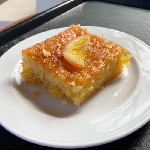 Orange cake.Livadia GR#tholosreststop••• Stopped at this cafe on our way to Delphi for some co