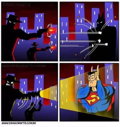 Just Superman trolling some criminals xD