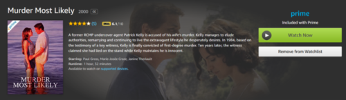 Headsup Paul Gross fans, Murder Most Likely is available on Amazon streaming in the US! 