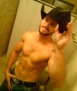 phd-bullrider:  Steamin’ hot cowboy!  