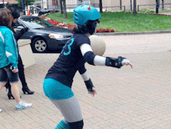 pyropi:   The Alternia Adorabloothirsties in action! [More Derbystuck]  Nepeta Leijon | Hhhhammy Terezi Pyrope | Pyropi Vriska Serket | Gothichamlet
