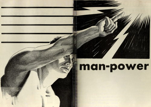 profoundgaiety:Man-power.From The Film Daily, 1930.