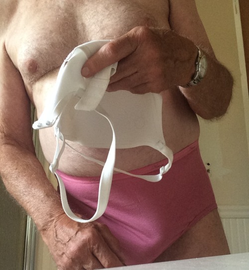 anotherratsass: In from golf, undressing to shower. Love these little Hanes cotton panties for the h