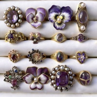 kingfucko:whimsigothwitch:Whimsical ringsholy shit i want an enamel pansy ring bc i am a pansy