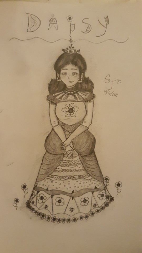 Royalty Daisy Sketch