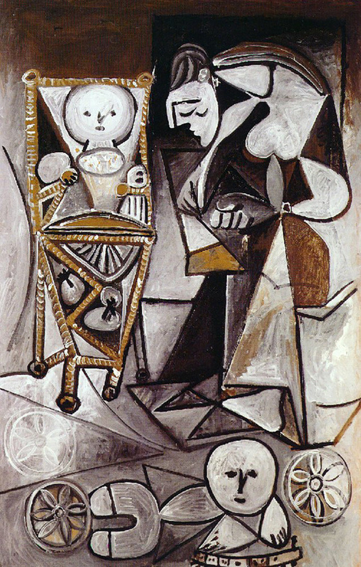 lonequixote:  Drawing Woman Surrounded by Her Children by Pablo Picasso(via @lonequixote)