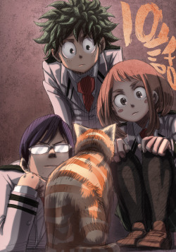descolours:  Cover 10!Izuku’s hair was a pain in this one.