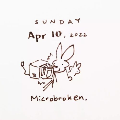 Radiating with sadness #abunaday #daily #bunny #doodle #microwave #broken #一日一兔 #微波炉 #门坏了更坏 #artisto