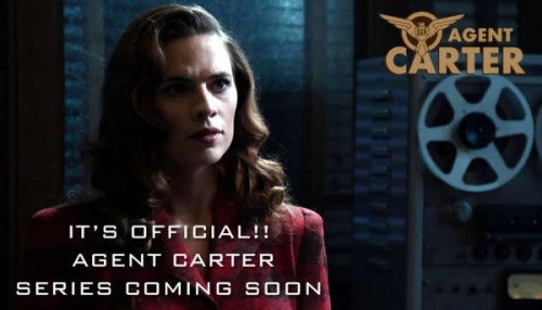 agentcartertv: Agent Carter Officially Ordered to Series As expected Agent Carter has officially bee