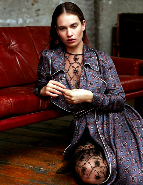 rosemondepike - Lily James photographed by Luc Coiffait for...