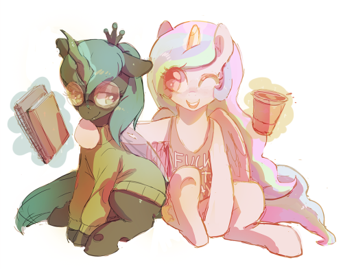 mewball:  frat star celestia and nerdy chrysalis adult photos