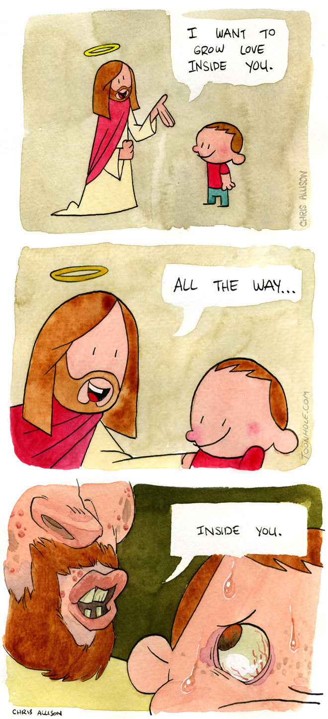 Jesus Is Love by Toonhole Chris
Original: http://www.toonhole.com/2014/10/jesus-is-love/
Facebook Twitter Store