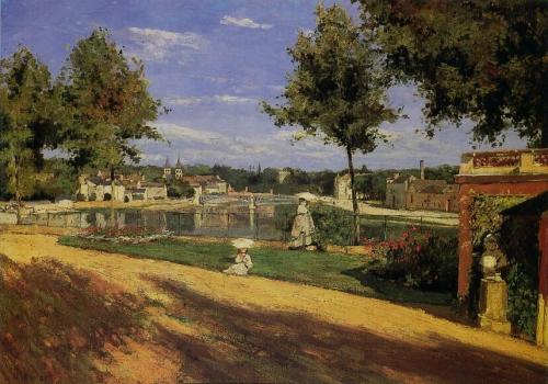 Terrace on the Banks of the Seine at Melun, Henri Rouart, ca. 1880