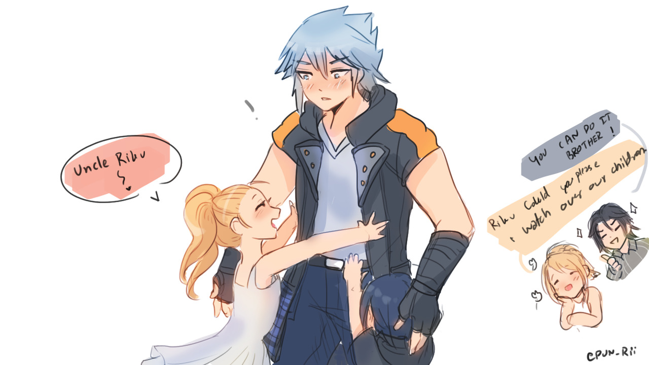 pun-riii:  after ffxv show other paintso … Riku will be uncle /// 