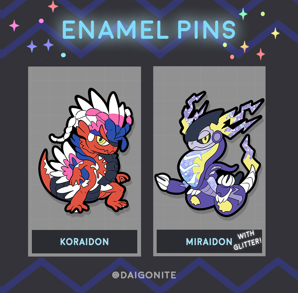 Pokemon Scarlet and Violet Pins Koraidon Pin Miraidon Pin 