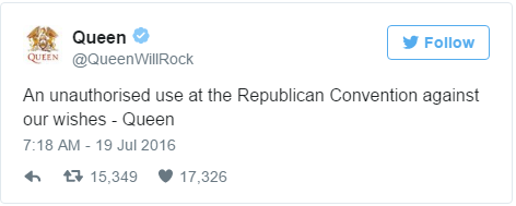 annietheanimated:  I saw Trump using we are the champions in his opening at the RNC