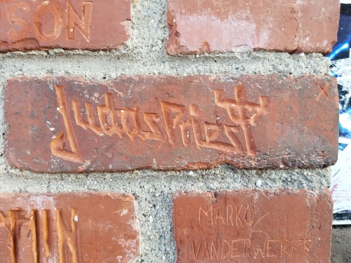 The brick wall out front of the legendary Rainbow Bar &amp; Grill on the Sunset Strip, where Led