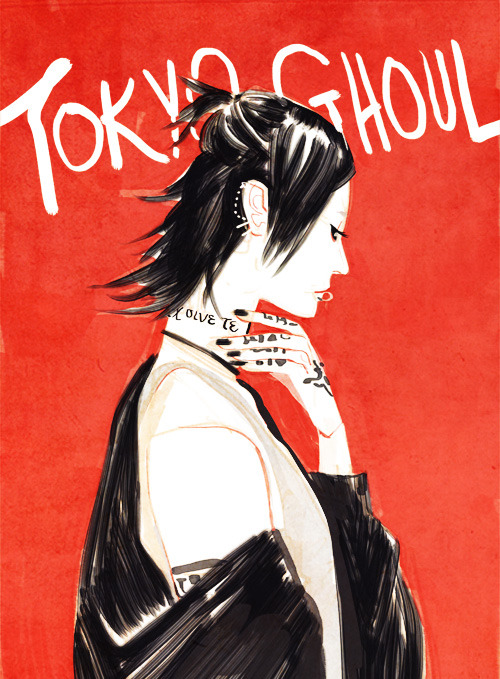lalage:fanart of uta, from tokyo ghoul by ishida sui(goes down on my knees, please, give us more Uta